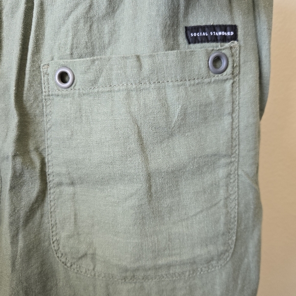 SOCIAL STANDARD by Sanctuary Linen  Solstice Pull On Jogger Pant Lichen Green XL - Picture 6 of 14
